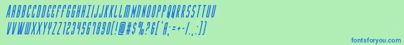 Шрифт Yfilescondital – синие шрифты на зелёном фоне