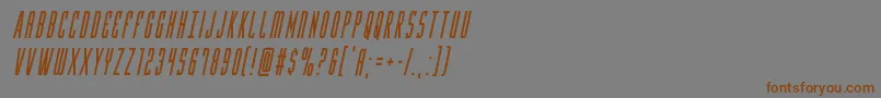 Yfilescondital Font – Brown Fonts on Gray Background