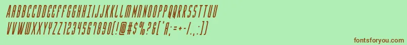 Шрифт Yfilescondital – коричневые шрифты на зелёном фоне