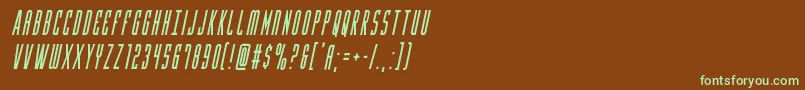 Yfilescondital Font – Green Fonts on Brown Background