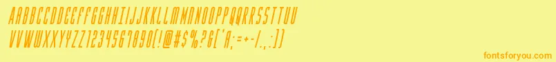 Шрифт Yfilescondital – оранжевые шрифты на жёлтом фоне