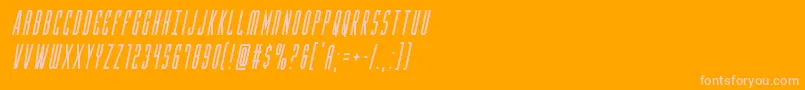 Yfilescondital Font – Pink Fonts on Orange Background