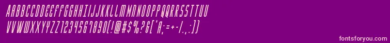 Yfilescondital Font – Pink Fonts on Purple Background