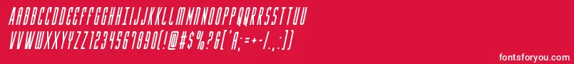 Шрифт Yfilescondital – белые шрифты на красном фоне