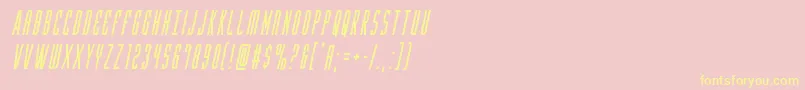 Yfilescondital Font – Yellow Fonts on Pink Background