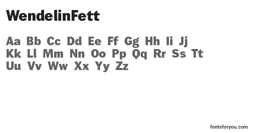 Fuente WendelinFett - alfabeto, números, caracteres especiales