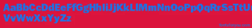 WendelinFett Font – Blue Fonts on Red Background