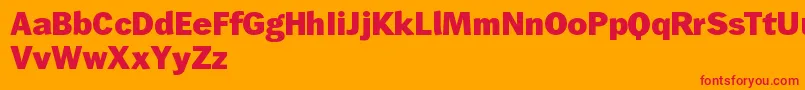 WendelinFett Font – Red Fonts on Orange Background