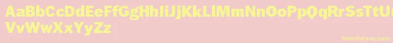 WendelinFett Font – Yellow Fonts on Pink Background