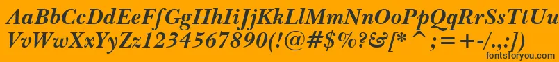 fuente BaskervilleWin95btBoldItalic – Fuentes Negras Sobre Fondo Naranja