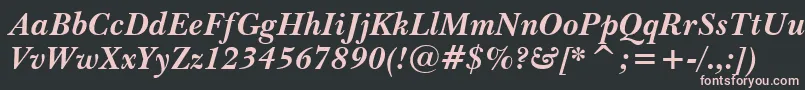 fuente BaskervilleWin95btBoldItalic – Fuentes Rosadas Sobre Fondo Negro