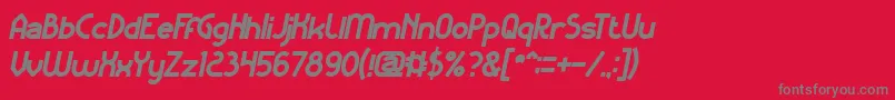 KangarooPunchItalicBold Font – Gray Fonts on Red Background