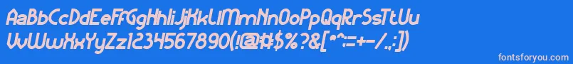 More about KangarooPunchItalicBold Font KangarooPunchItalicBold Font – Pink Fonts on Blue Background