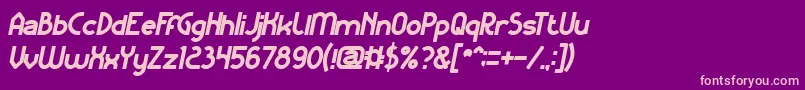 KangarooPunchItalicBold Font – Pink Fonts on Purple Background