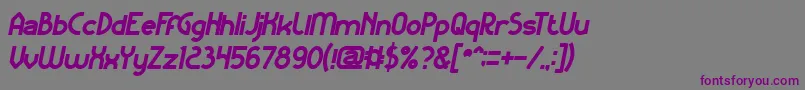 KangarooPunchItalicBold Font – Purple Fonts on Gray Background