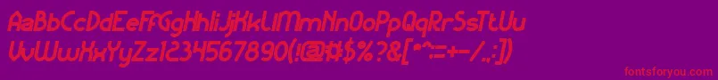 Шрифт KangarooPunchItalicBold – красные шрифты на фиолетовом фоне