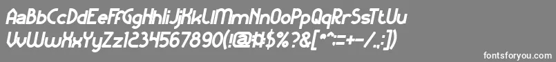 KangarooPunchItalicBold Font – White Fonts on Gray Background