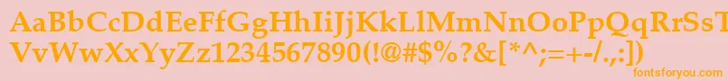 PalatinoLtBold Font – Orange Fonts on Pink Background