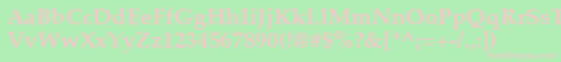 PalatinoLtBold Font – Pink Fonts on Green Background