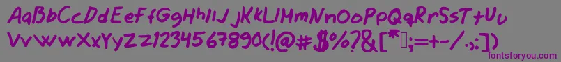 Jamesjeans Font – Purple Fonts on Gray Background