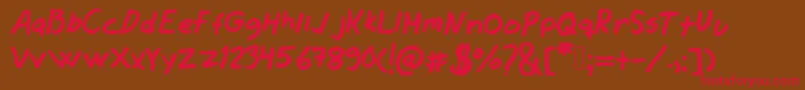 Jamesjeans Font – Red Fonts on Brown Background