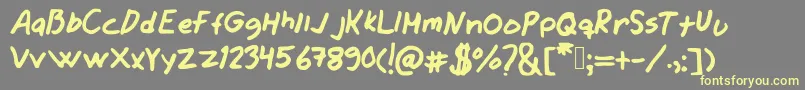 Jamesjeans Font – Yellow Fonts on Gray Background