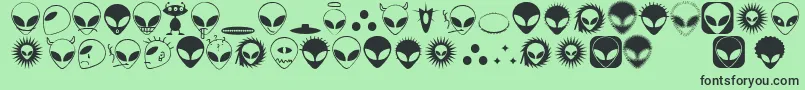 Alienato Font – Black Fonts on Green Background