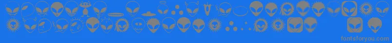 Alienato Font – Gray Fonts on Blue Background