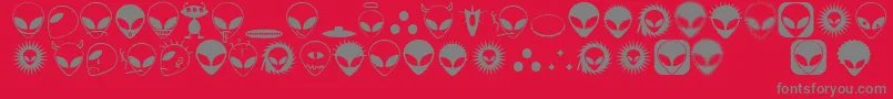 Alienato Font – Gray Fonts on Red Background