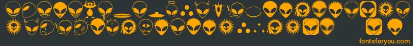 Alienato Font – Orange Fonts on Black Background