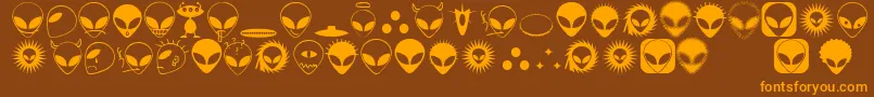 Alienato Font – Orange Fonts on Brown Background