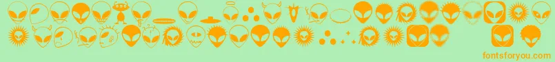 Alienato Font – Orange Fonts on Green Background