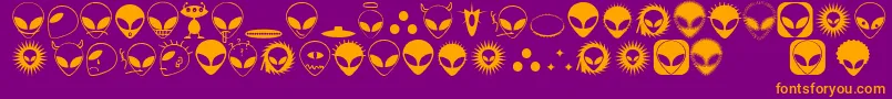Шрифт Alienato – оранжевые шрифты на фиолетовом фоне