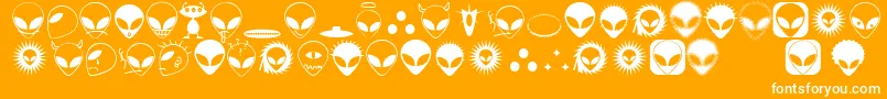Alienato Font – White Fonts on Orange Background