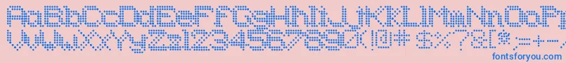 Underodd Font – Blue Fonts on Pink Background
