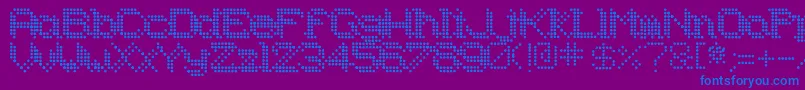 Underodd Font – Blue Fonts on Purple Background