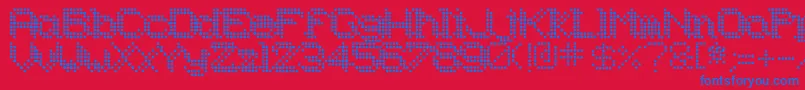 Underodd Font – Blue Fonts on Red Background