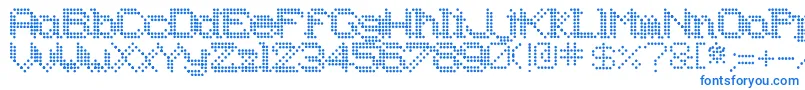 Underodd Font – Blue Fonts on White Background