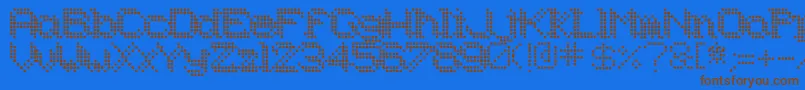 Underodd Font – Brown Fonts on Blue Background