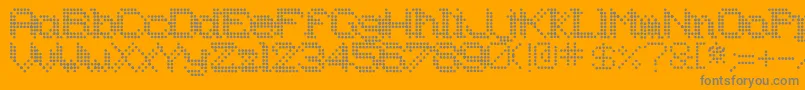 Underodd Font – Gray Fonts on Orange Background
