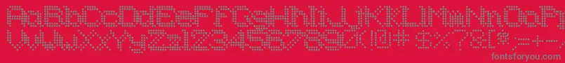 Underodd Font – Gray Fonts on Red Background