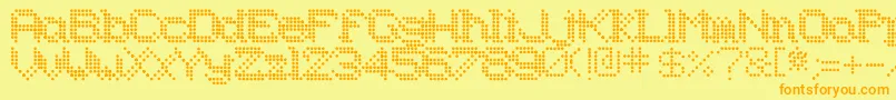 Underodd Font – Orange Fonts on Yellow Background