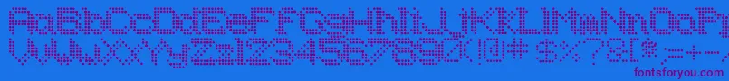 Underodd Font – Purple Fonts on Blue Background