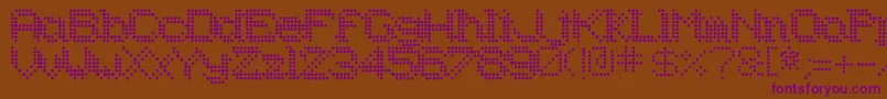 Underodd Font – Purple Fonts on Brown Background
