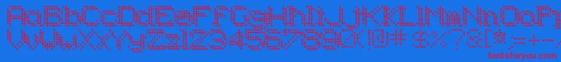 Underodd Font – Red Fonts on Blue Background