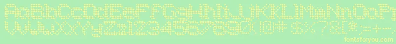 Underodd Font – Yellow Fonts on Green Background