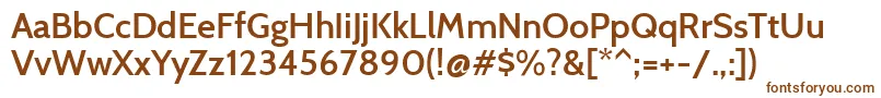 CabinSemibold-fontti – ruskeat fontit valkoisella taustalla