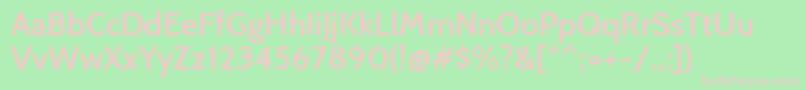 CabinSemibold Font – Pink Fonts on Green Background