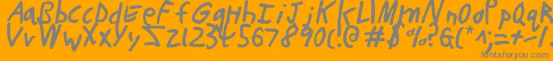 ButtonsTheBearLight Font – Gray Fonts on Orange Background