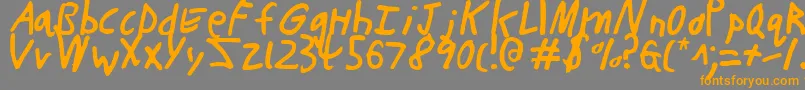 ButtonsTheBearLight Font – Orange Fonts on Gray Background